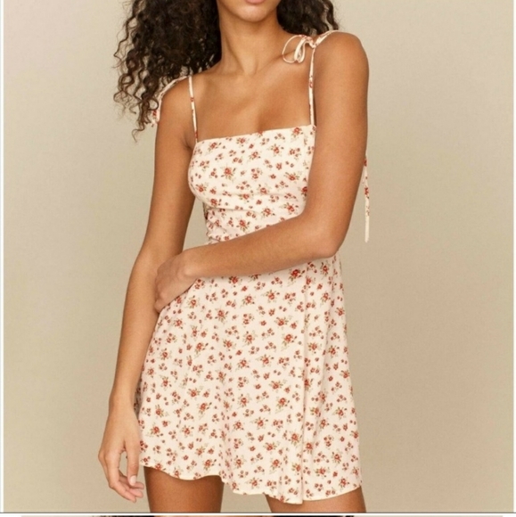 Reformation | Bisque Mini Dress in Floral Colette Print size 2 - Picture 3 of 13